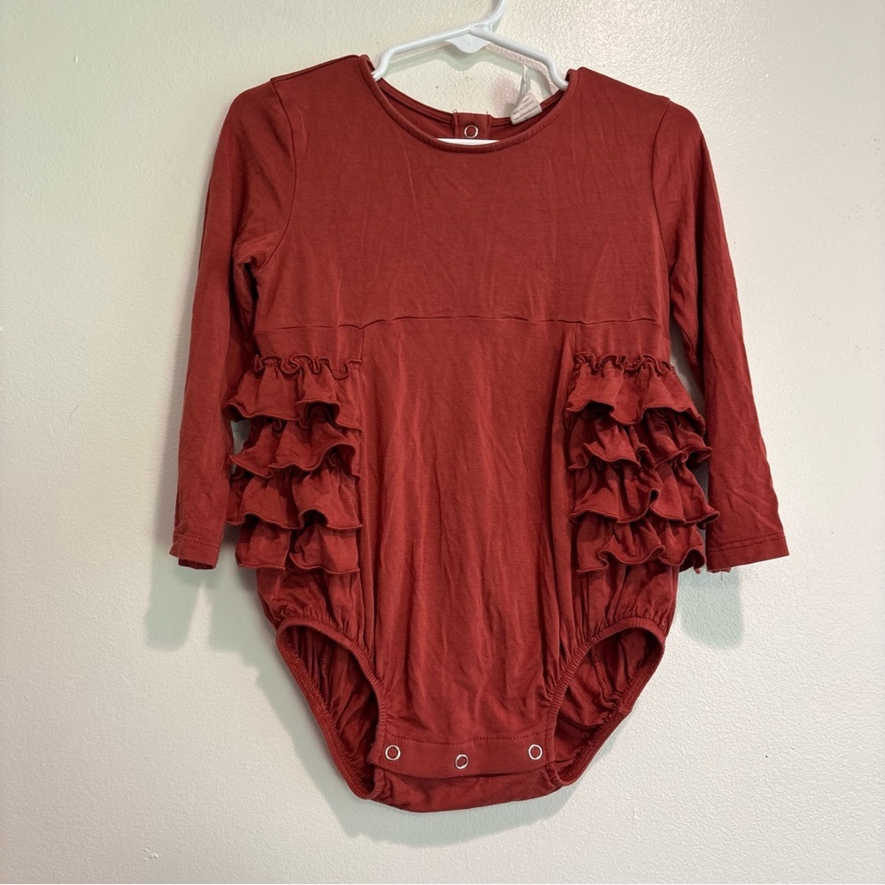Kate Quinn 2T long sleeve romper ruffle butt bamboo fall baby toddler girl